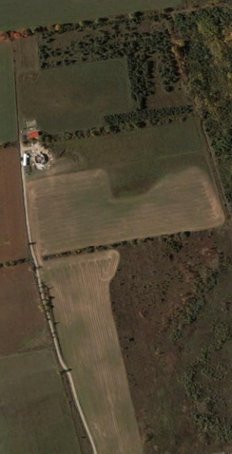 Aerial view of
            farm